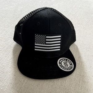 NWOT Binky Bro American flag hat ball cap black infant